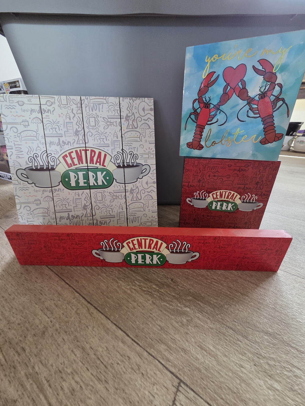 Central Perk Kids Wall Art Set - Red and White